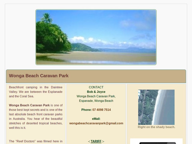 http://daintree.info/wongabeachcaravanpark.html