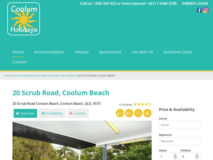 http://www.coolumholidays.com.au/accommodation/Coolum-Beach/House/5093-20-Scrub-Road-Coolum-Beach-Pet-Friendly-Linen-included/
